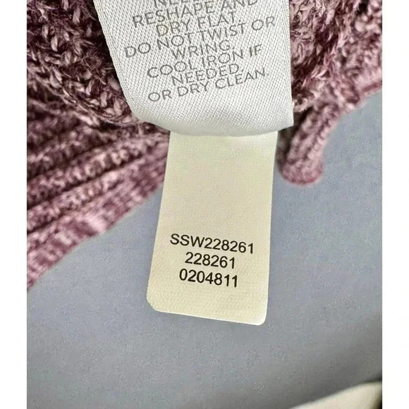 Pure Jill by J. Jill Sweater Women's Medium Purple Marled Knit Pullover Textured - Picture 6 of 10